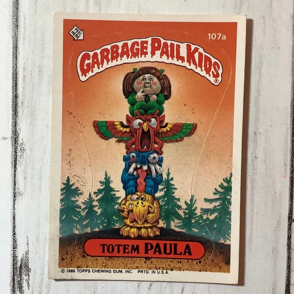 1986 Garbage Pail Kids series 3 Totem Paula 107a GPK